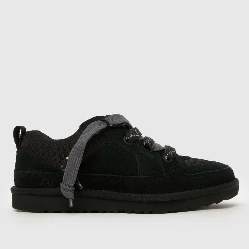 Image of UGG Black Lo Lowmel Junior Trainers Black UK 12 (EU 31)