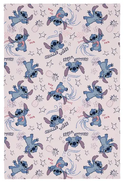 Image of Disney Stitch FLeece Blanket - Blue & Pink