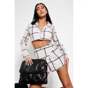 Image of I Saw It First Pink Co-Ord Jersey Cropped Button Detail Blazer - Pink