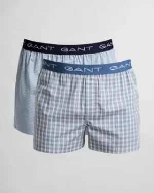 Image of GANT 2-pack Gradient Check Boxer Shorts
