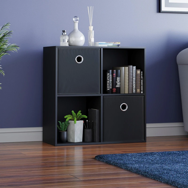 Image of Lassic 2x2 Cube Storage Unit (B) + Set of 2 Storage Cubes Black unisex 2x2