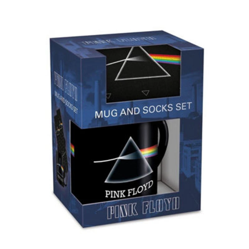 Image of Pink Floyd Pink Floyd Dark Side Of The Moon Mug and Sock Set in Black One Size Unisex 5063574843737