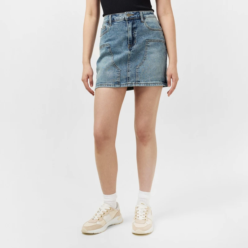 Image of Guess Carpenter Jean Skirt - Blue Blue S