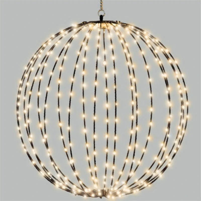 Image of Xmas Haus 40Cm 180 Warm White LED Black Plastic Ball