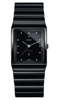 Image of Rado Ceramica Automatic Diamonds Unisex watch - Water-resistant 5 bar (50 m), High-tech ceramic, black