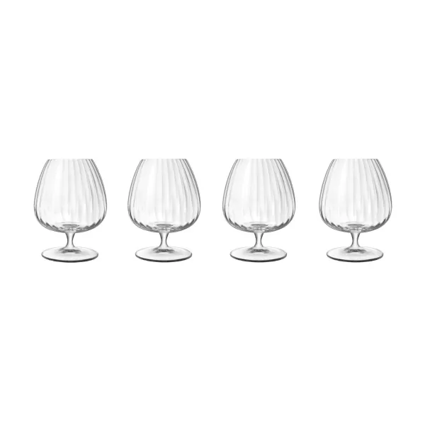 Image of Optica Cognac Glasses - 465 ml Durable Drinkware - Pack of 4