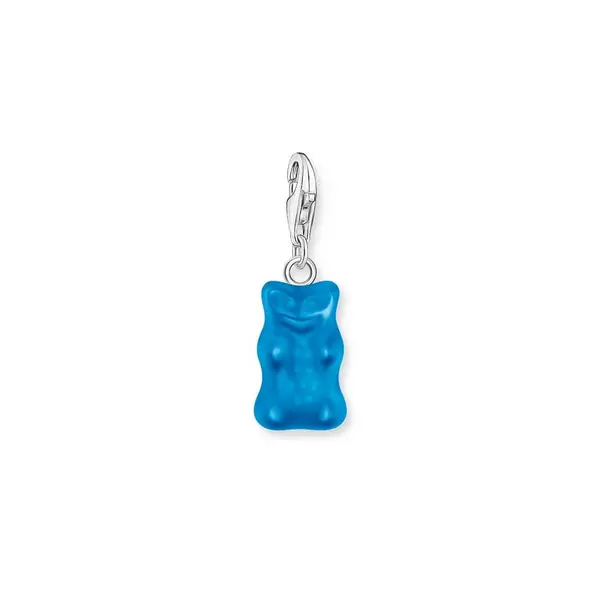 Image of Thomas Sabo Sterling Silver HARIBO Blue Glass Charm Pendant 2181-017-1