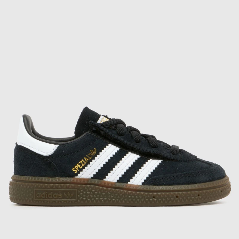 Image of adidas Originals Handball Spezial Shoes Infants Black/White unisex C8 (25.5)