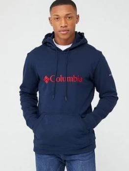 Image of Columbia Classic Basic Logo Hoodie - Navy, Size L, Men