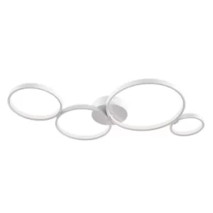 Image of Olympia Integrated LED Rings Flush Ceiling Lamp White