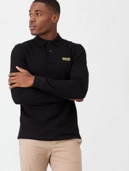 Image of Barbour International Long Sleeve Polo Shirt - Black, Size S, Men