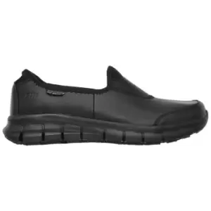 Image of Occupational Womens/Ladies Sure Track Slip On Work Shoes (8 uk) (Black) - Black - Skechers