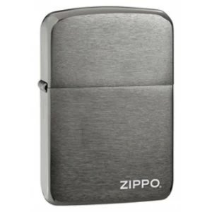 Image of Zippo Logo 1941 Replica Black Ice Windproof Lighter