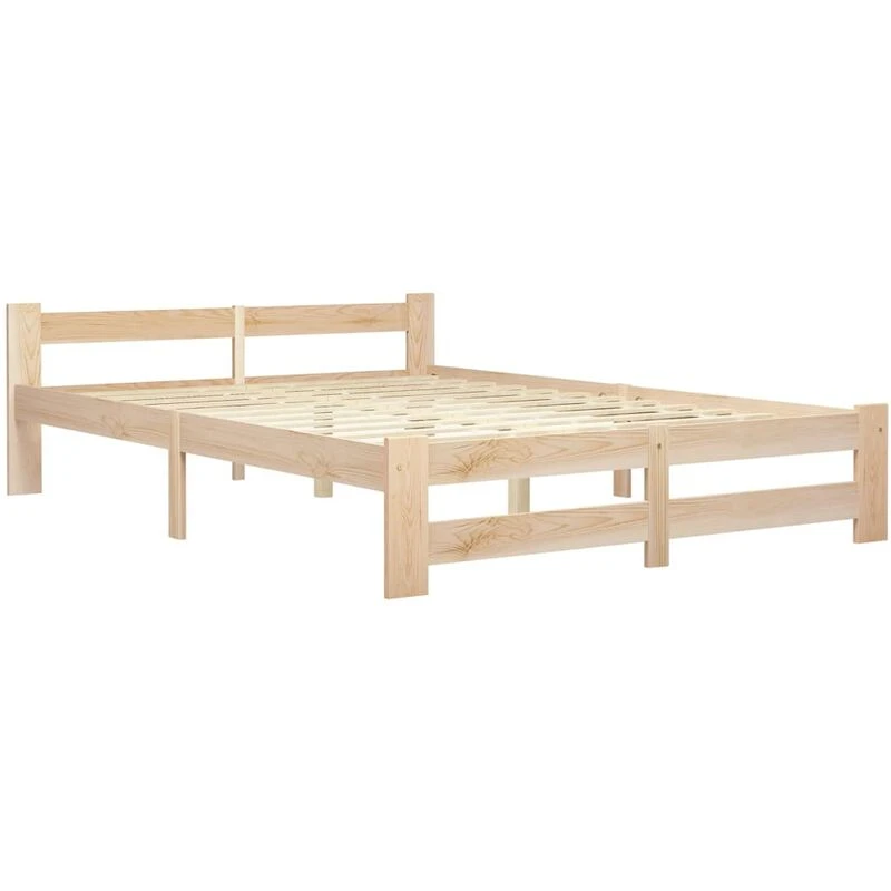 Image of VIDAXL Bed Frame without Mattress Solid Pine Wood 140x200cm vidaXL 8720286289778