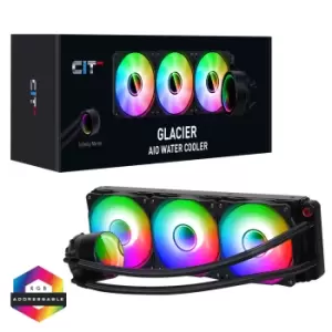 Image of CiT Pro Glacier 360mm Infinity ARGB Black AIO Liquid Cooler - CIT-PRO-GLB-360