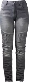 Image of John Doe Betty Biker XTM Women Motorcycle Jeans, grey, Size 32, grey, Size 32 for Women