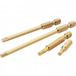Image of Draper Expert Titanium Coated Hex Screwdriver Bit 5mm 75mm Pack of 2