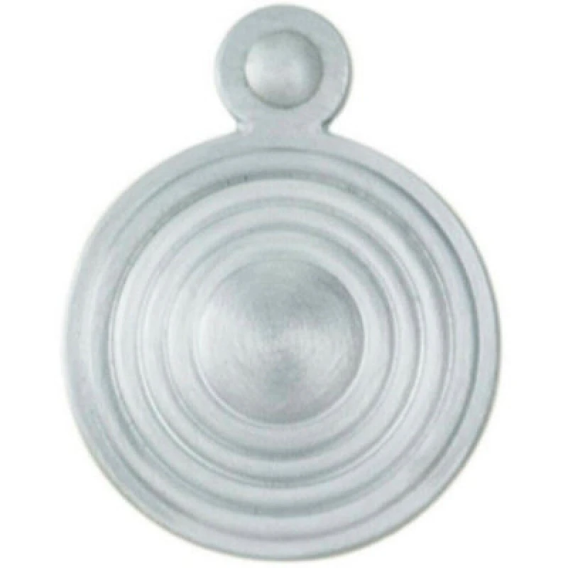 Image of Loops 32mm Lock Profile Round Escutcheon Reeded Design Satin Chrome Keyhole Cover Multi unisex