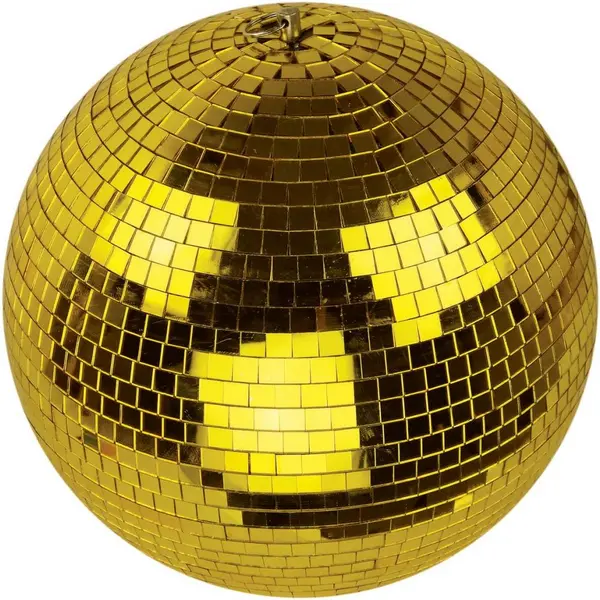 Image of FXLAB 30cm 300mm 12" Gold Sparkling Disco Lights Halloween Xmas Party Large Mirror Ball ELV-704877