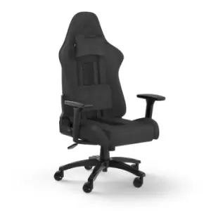 Image of CORSAIR TC100 RELAXED Fabric Gaming Chair, Relaxed Fit, Black/Grey