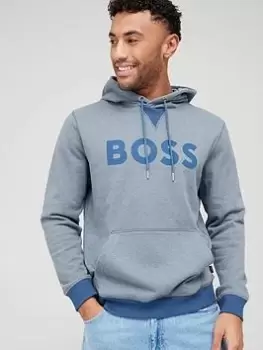 Image of BOSS Weindi Overhead Hoodie - Dark Blue , Dark Blue, Size S, Men