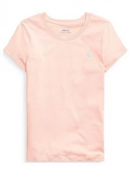 Image of Ralph Lauren Girls Classic Short Sleeve T-Shirt - Coral, Size Age: 2 Years, Women