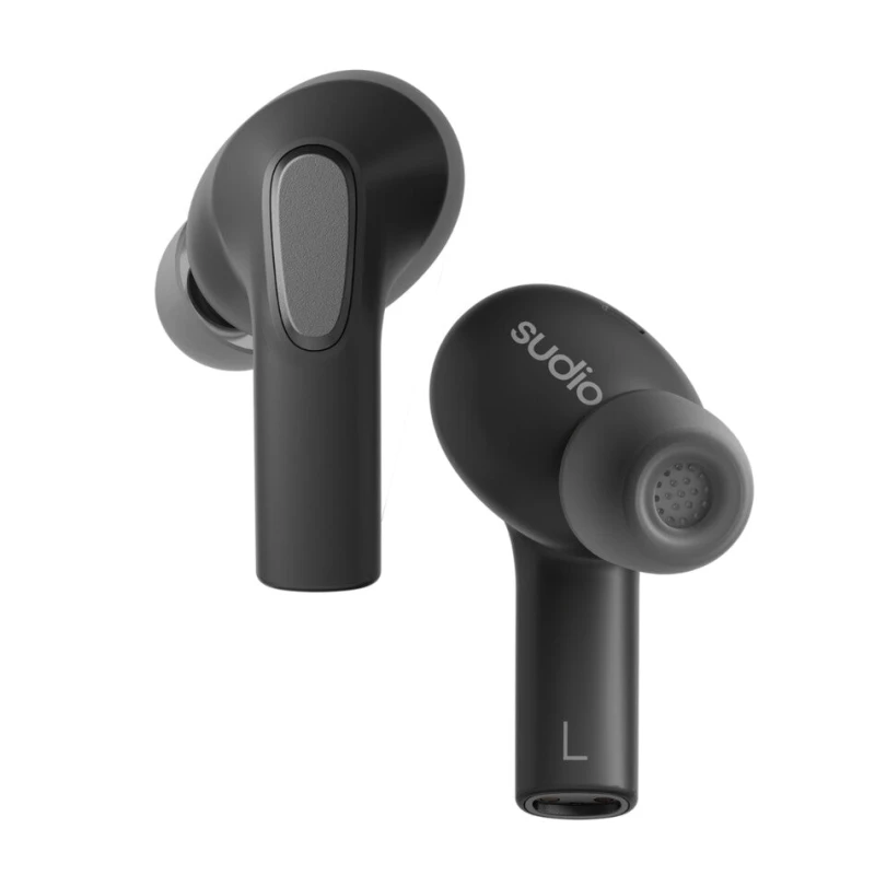 Image of Sudio Sudio E3 In-ear headset Bluetooth (1075101) Stereo Black Noise cancelling Headset, Charging case, Touch control E3BLK