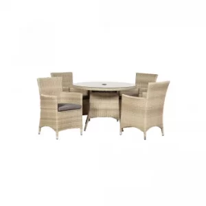 Image of Lisbon 4 Seater Round Carver Dining Set