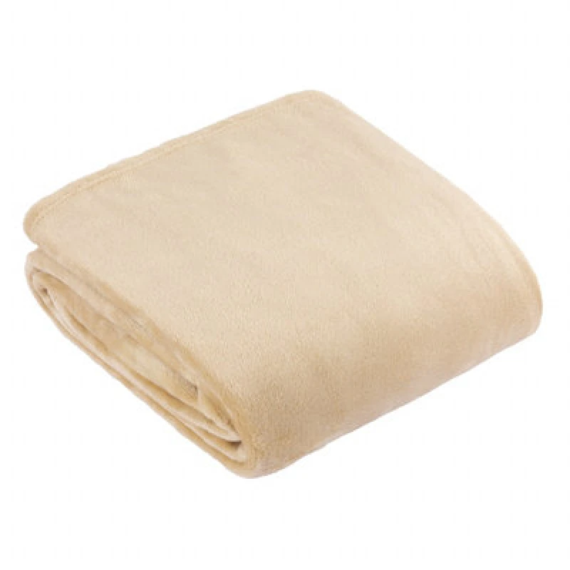 Image of Furn Furn Harrow Fleece Throw in Beige Size: 140cm x 180cm Beige 140cm x 180cm Unisex 5025532831279