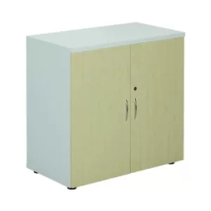 Image of Jemini Cupboard 800x450x800mm White/Maple KF822714