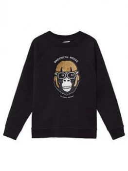 Image of Mango Boys Reversible Sequin Gorilla Sweat - Black, Size 8 Years