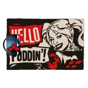 Image of Harley Quinn - Hello Puddin Door Mat