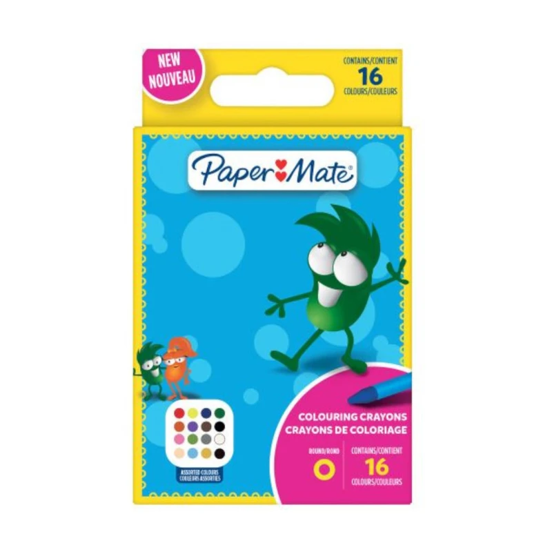 Image of Papermate Wachsmaler Kids Colouring Bunt 16er M Blister