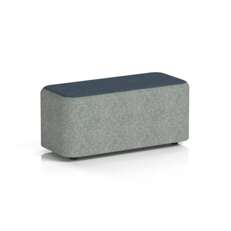 Image of Harlestone Small Rectangular Office Breakout Stool in Rivet Fabric - Prime Body Crucible Top