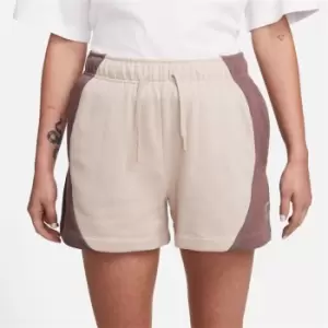 Image of Nike Air Womens Mid-Rise Fleece Shorts - Neutral