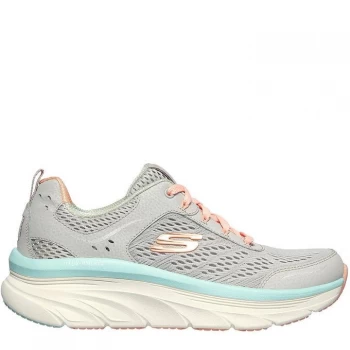 Image of Skechers Dlux Walker Runners - Grey/Coral