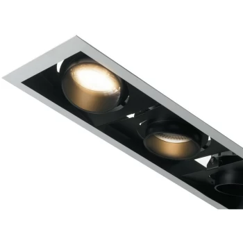 Image of Fan Europe Lighting - Fan Europe Apollo - Integrated LED Triple Recessed Downlight adjustable, White Black, 3000K