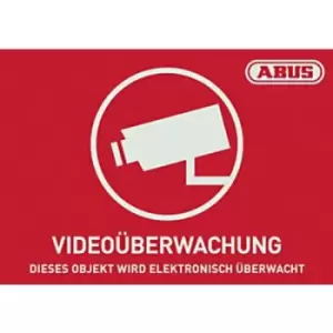 Image of ABUS AU1421 Warning label CCTV Languages German (W x H) 74mm x 52.5 mm
