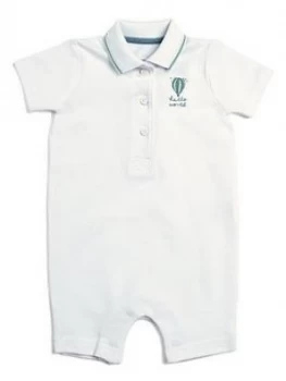 Image of Mamas & Papas Pique Romper Baby Boys