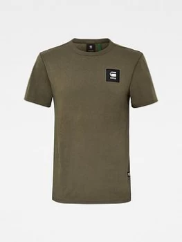 Image of G-Star RAW Badge Logo T-Shirt - Khaki Size M Men