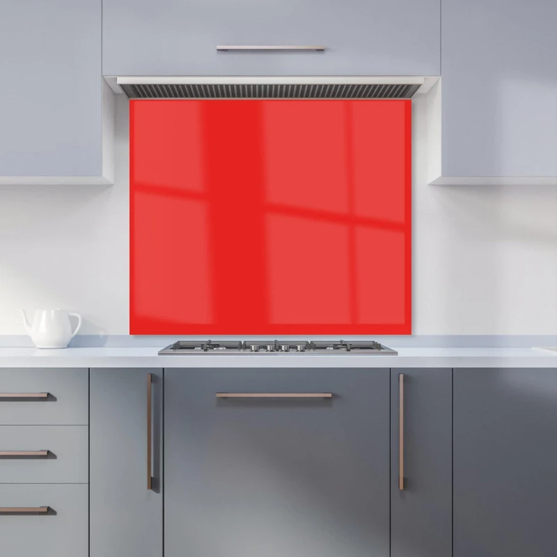 Image of Warren Reed - Designer Fire Engine Red Kitchen Splashback Size: 900mm x 750mm Red Unisex 900mm x 750mm