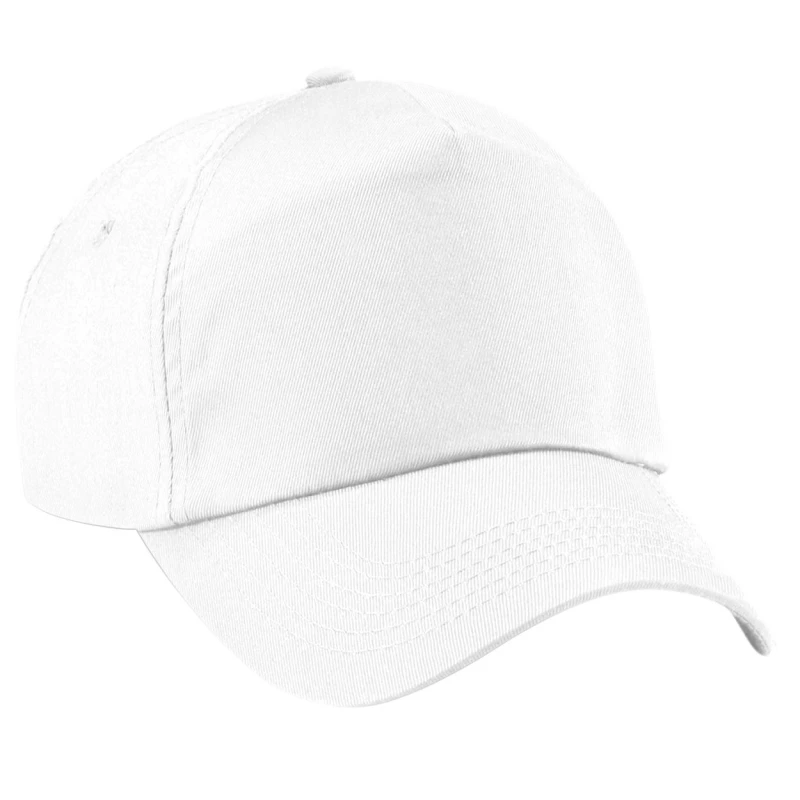 Image of Beechfield Beechfield Men Plain Original 5 Panel Baseball Cap in White White One Size Male 5055747802153