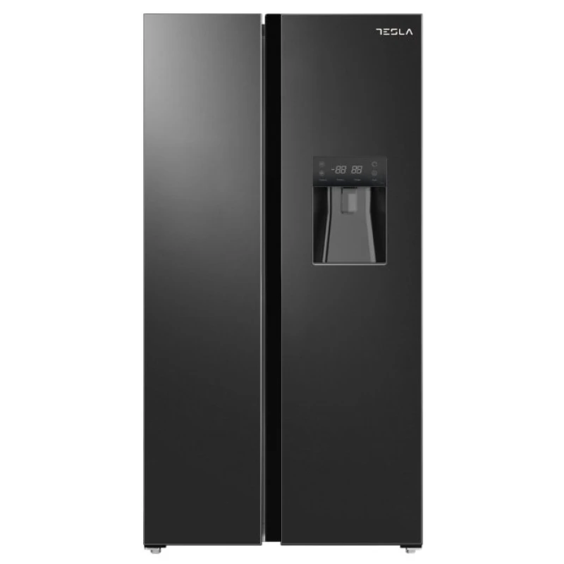 Image of Tesla T582SBSB American Fridge Freezer With Water Dispenser Non Plumbed - BLACK T582SBSB