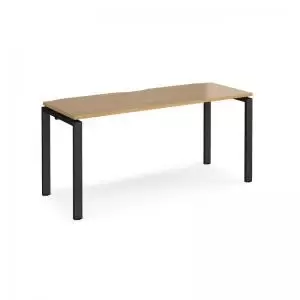Image of Adapt starter unit single 1600mm x 600mm - Black frame and oak top
