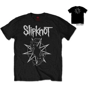 Image of Slipknot - Goat Star Logo Unisex Medium T-Shirt - Black