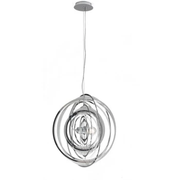 Image of Fan Europe Lighting - Fan Europe CLUB Spherical Pendant Ceiling Light Chrome 50cm
