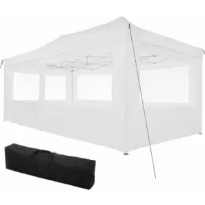 Image of Gazebo collapsible 3x6 m with 4 Sides - Viola - garden gazebo, gazebo with sides, camping gazebo - white - white