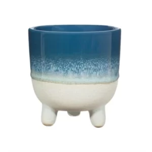 Image of Sass & Belle Mojave Glaze Blue Large Planter
