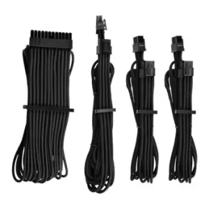 Image of Corsair Type 4 Gen 4 PSU Black Sleeved Cable Starter Kit