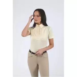 Image of Aubrion Ladies Short Sleeve Tie Shirt - Yellow